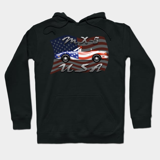 Miata MX-5 USA Hoodie by CoolCarVideos